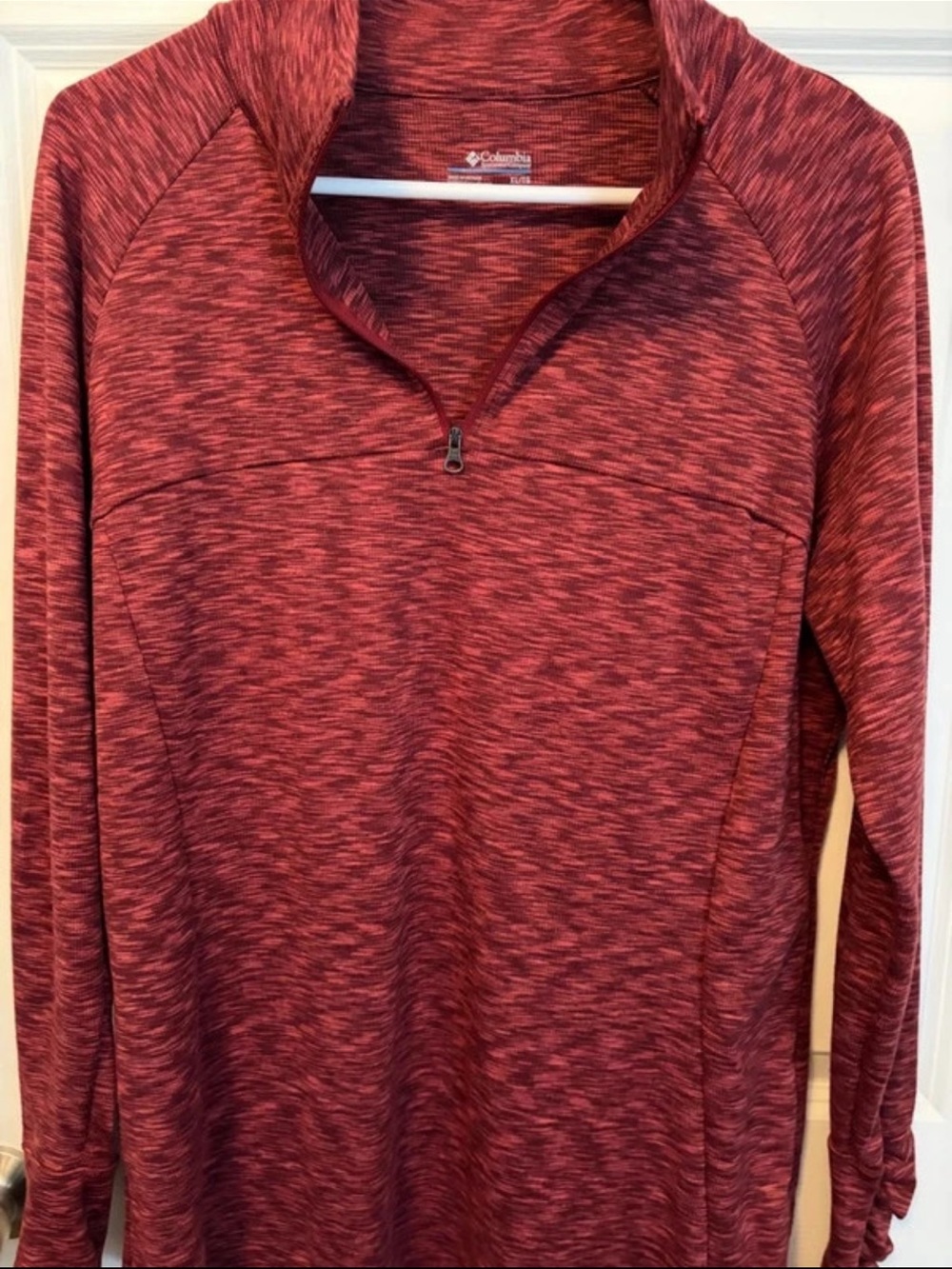 Columbia Women's Burgundy Heather Quarter-Zip Pullover